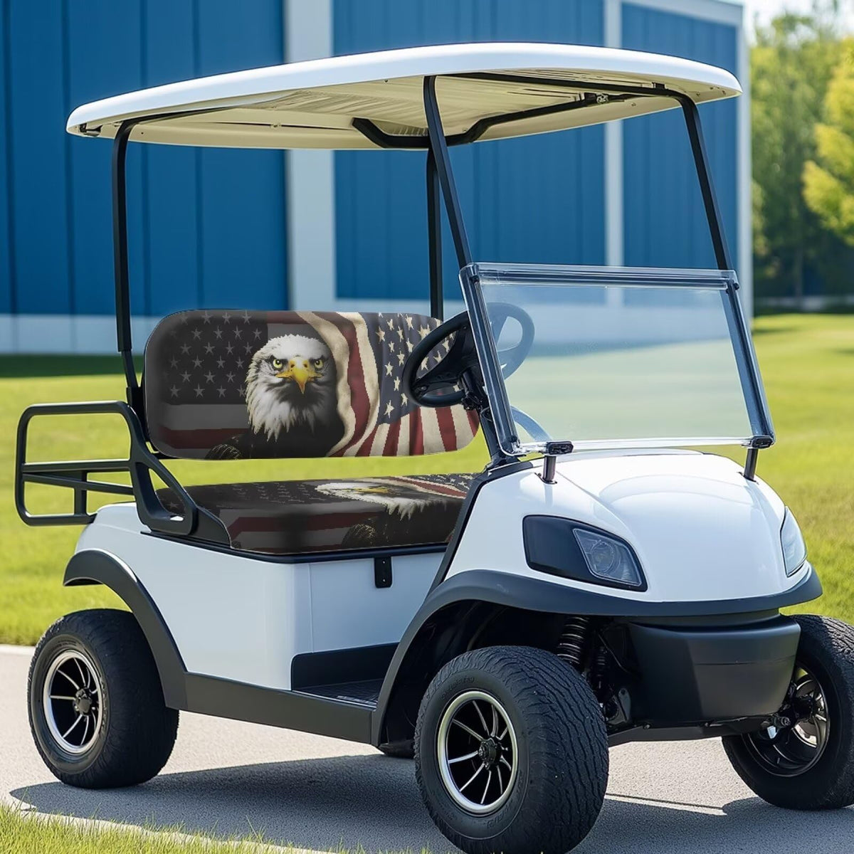FUIALDOLG American Flag Eagle backrest cover provides full coverage.