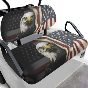 FUIALDOLG American Flag Eagle front seat cover protects and styles your golf cart.