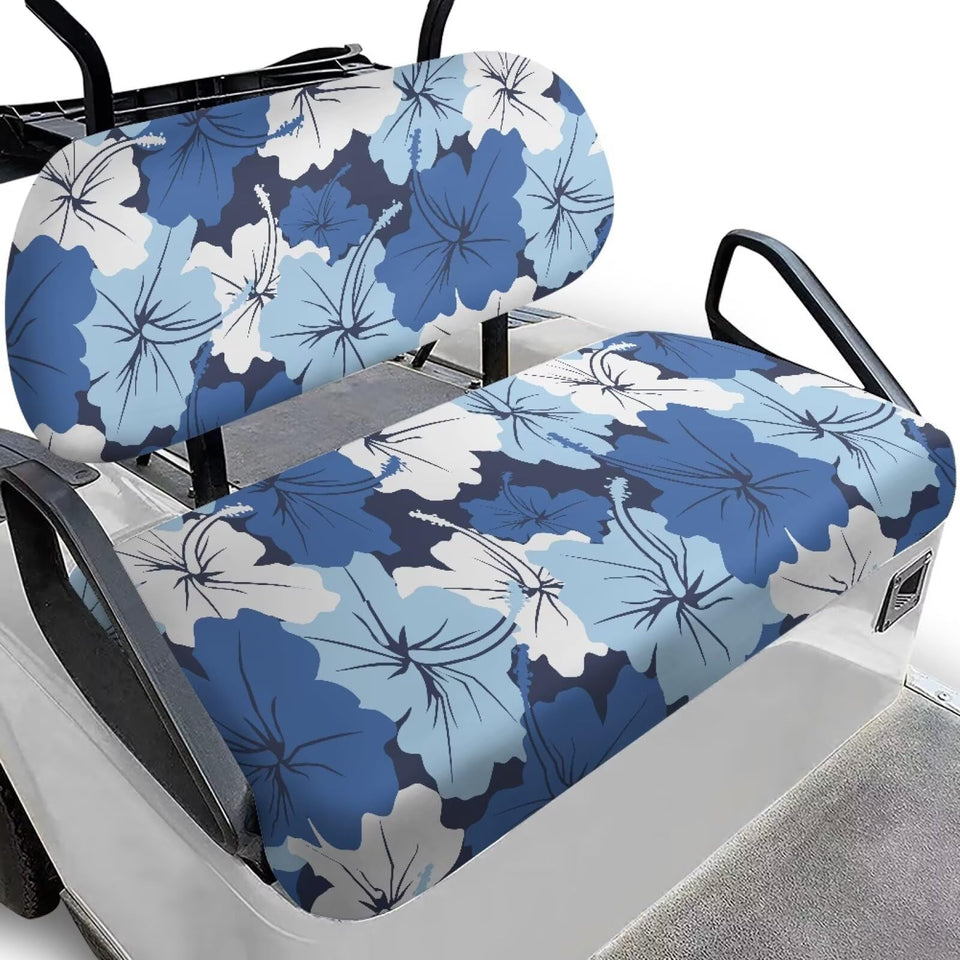 FUIALDOLG blue hibiscus seat cover protects the original seat while adding soft comfort