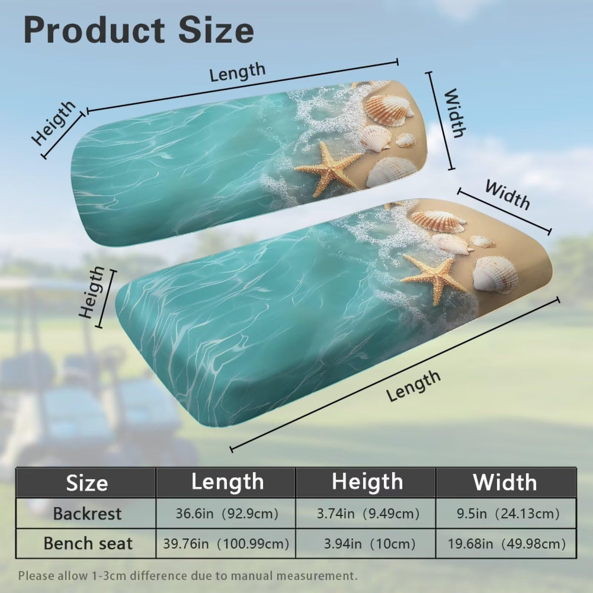 FUIALDOLG dirt-resistant and easy to clean golf cart seat cover
