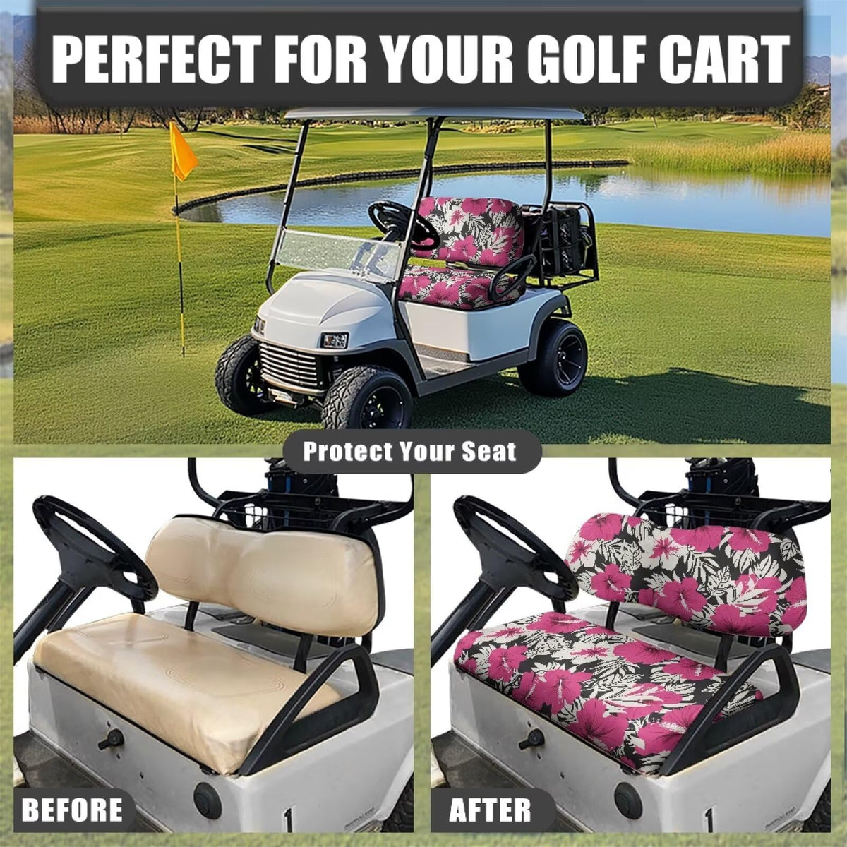 FUIALDOLG universal-fit backrest cover for most golf carts