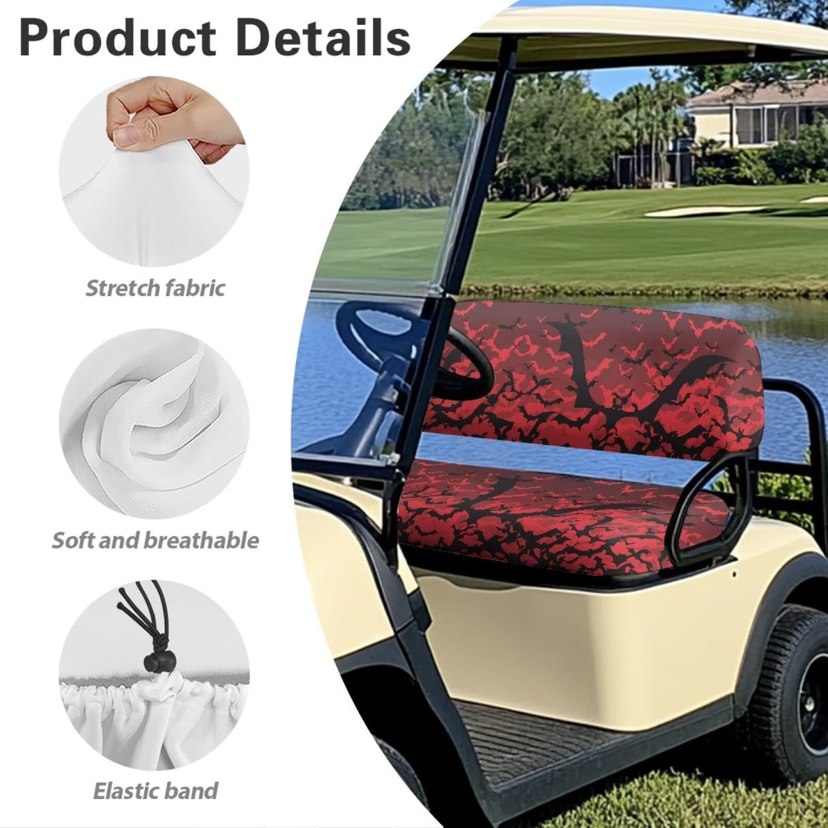 Variety of prints lets you customize your golf cart’s interior.