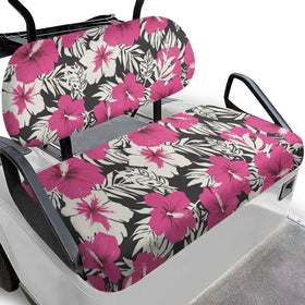 FUIALDOLG golf cart seat cover in pink hibiscus pattern protects against wear