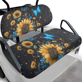 FUIALDOLG sunflower butterfly seat cover for golf carts enhances style and protection.