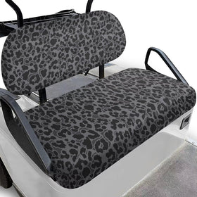FUIALDOLG grey black leopard front seat cover protects against wear and spills.