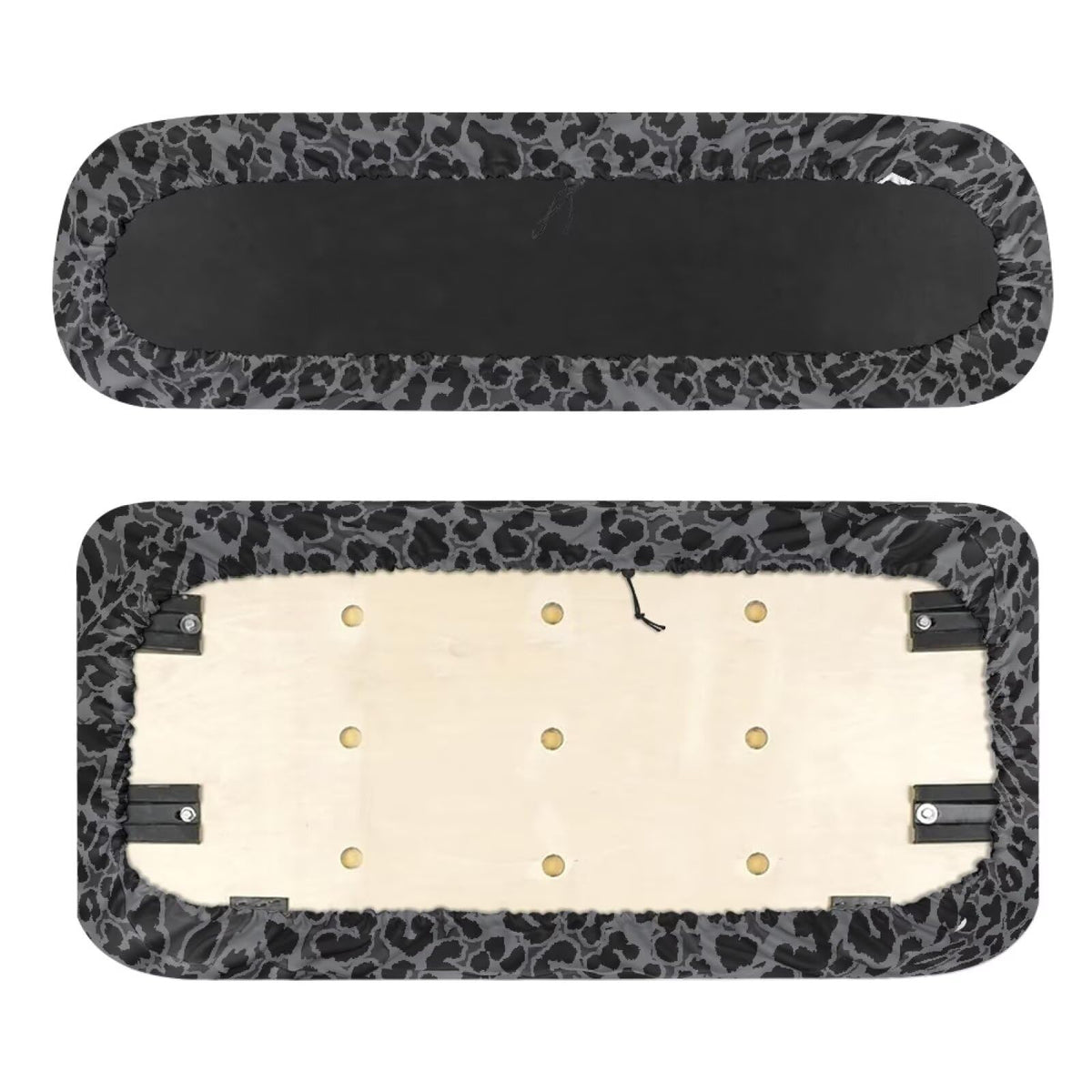 FUIALDOLG leopard rear seat cover shields backrest and keeps interior fresh.
