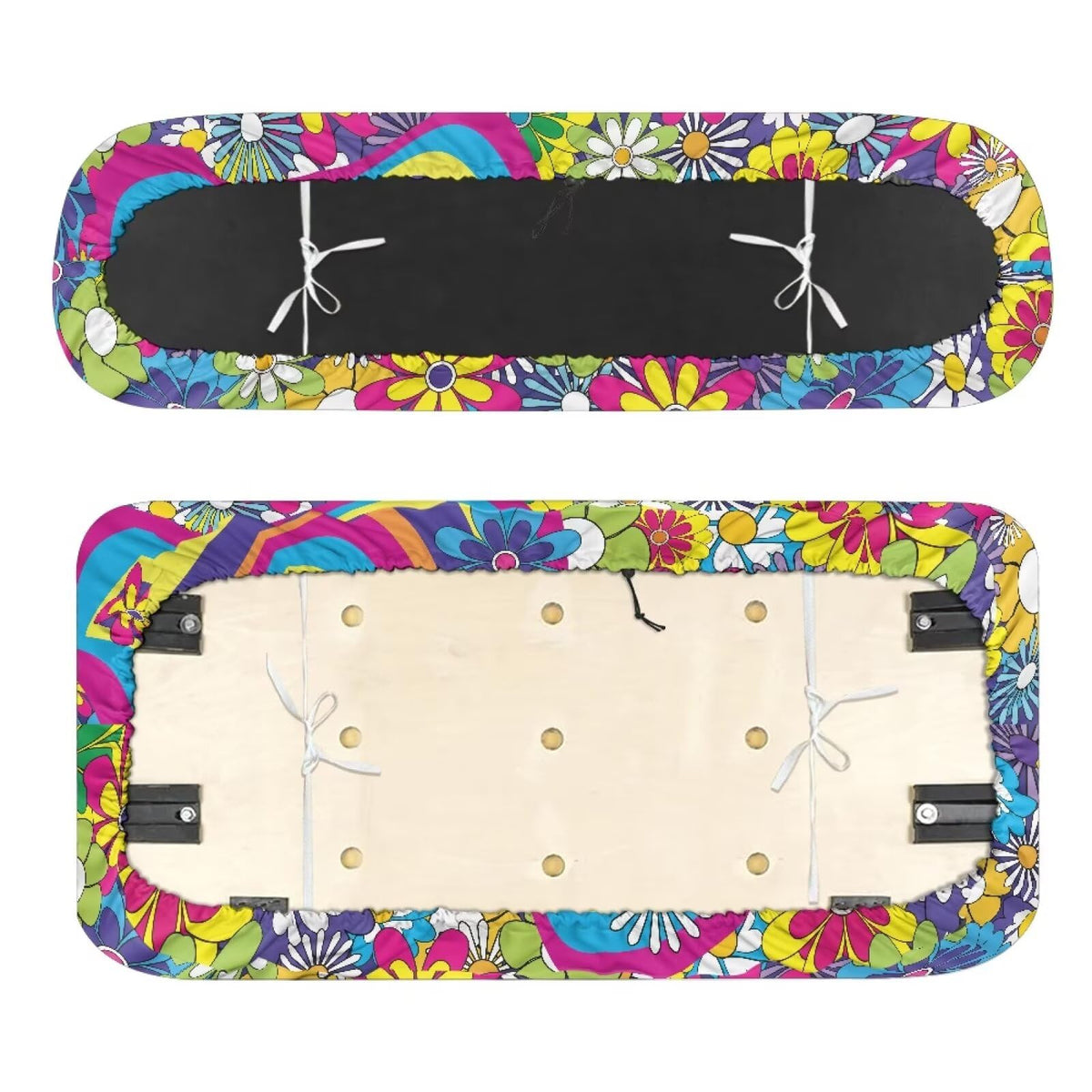 FUIALDOLG Hippie Flower backrest cover refreshes the rear seat with color.