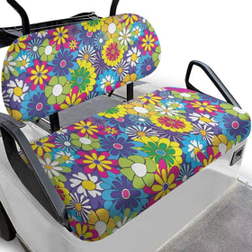 FUIALDOLG Hippie Flower front seat cover protects wear while adding bold style.