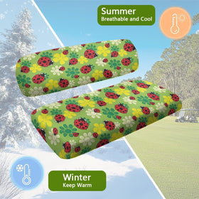 FUIALDOLG Ladybug Flowers easy installation straps secure fit.