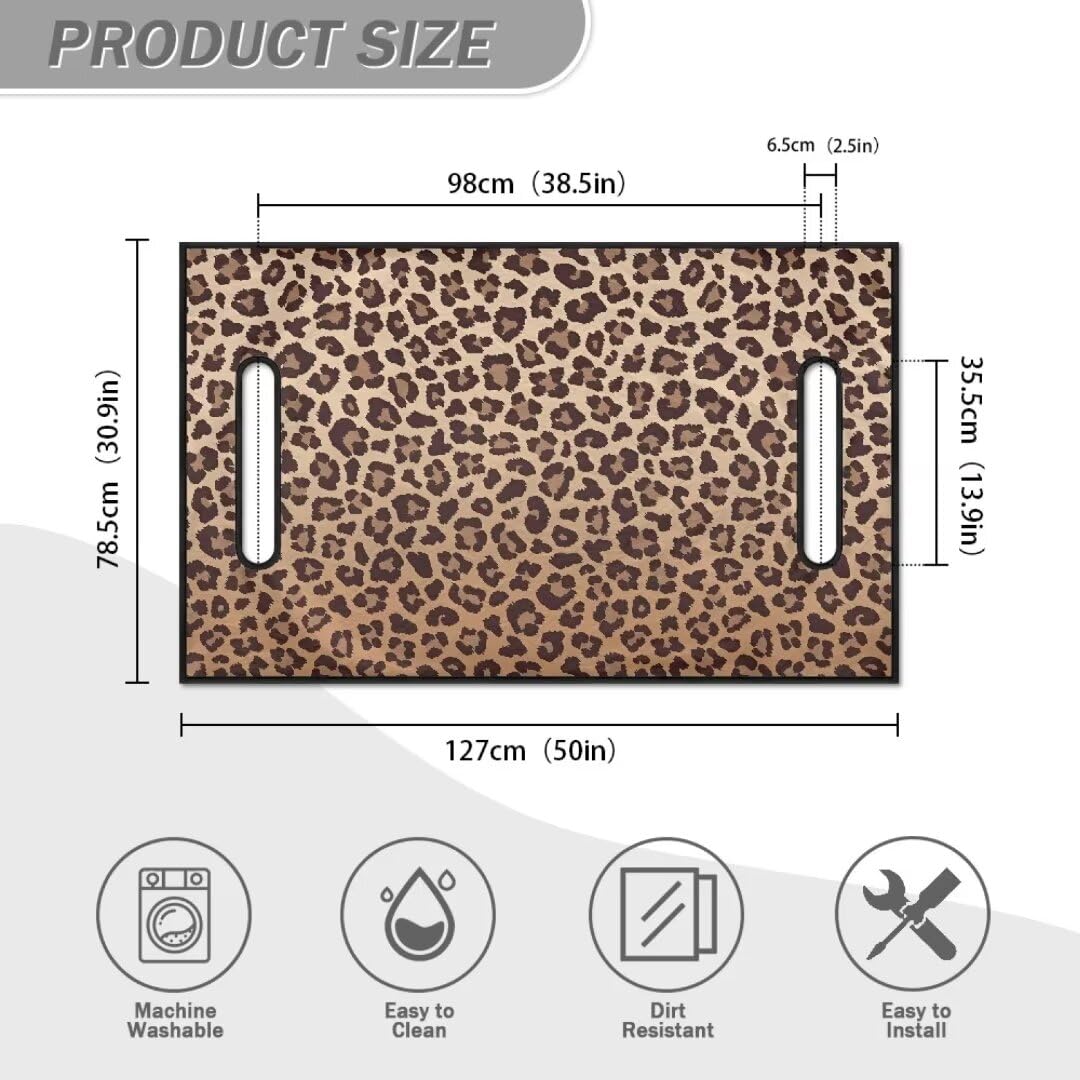 FUIALDOLG leopard seat cover is easy to wipe clean after rides.