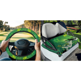 FUIBENG golf cart seat covers close-up showing soft fabric and durability