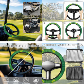 FUIBENG golf cart towel blanket with shamrock piano-key design adds flair