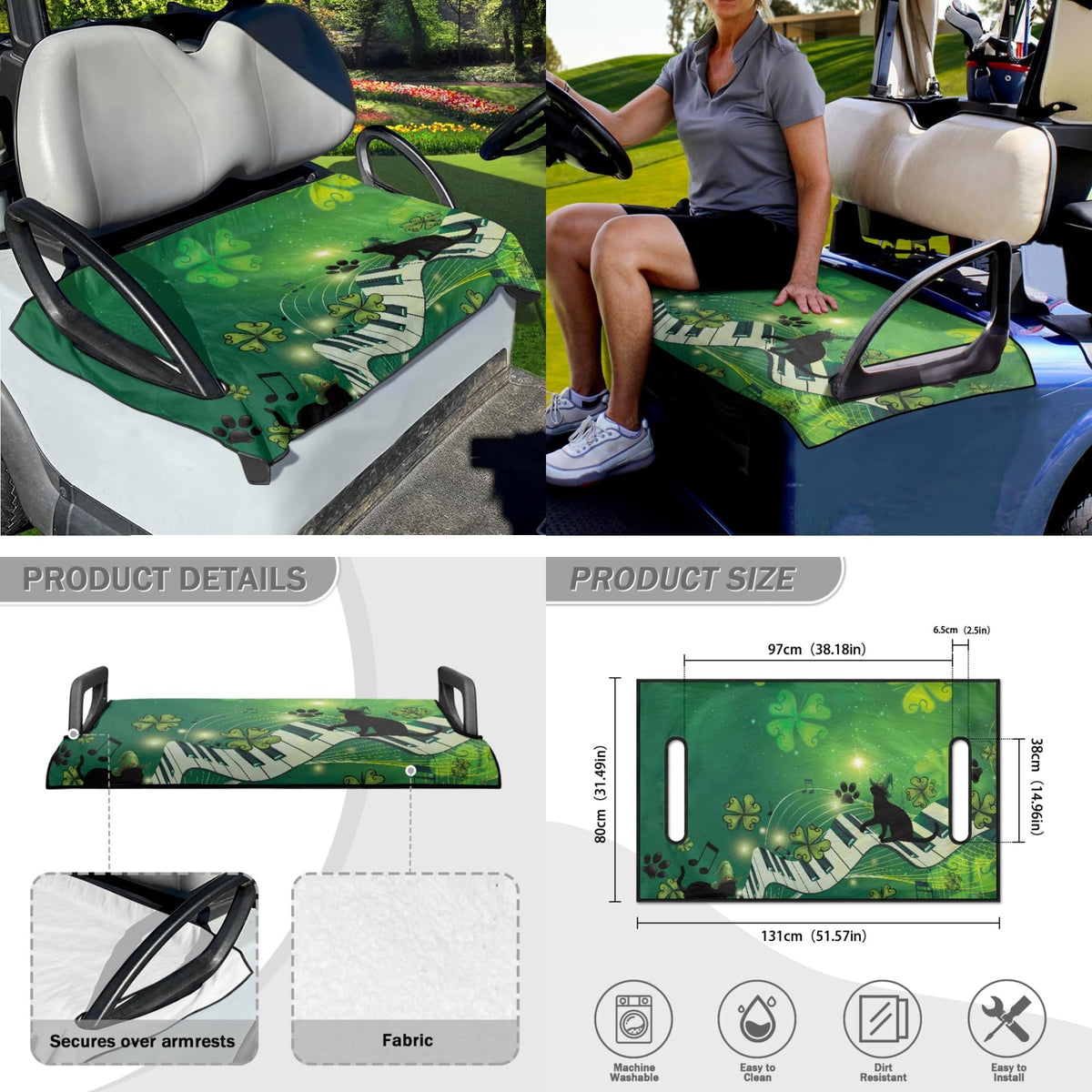 FUIBENG steering wheel cover installed, offering improved grip and style