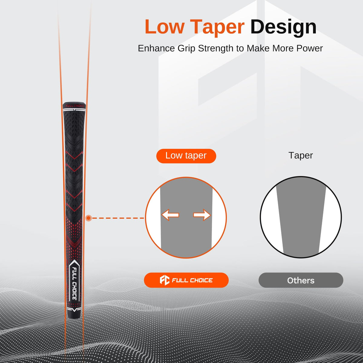 All-weather, non-slip Full Choice golf grips for year-round play.