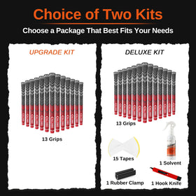 Full Choice base set includes 13 grips for quick setup and play.