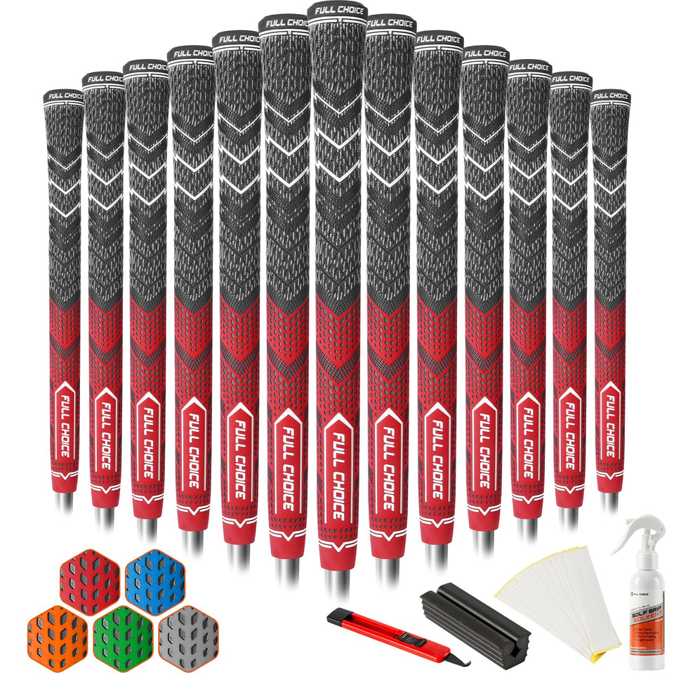 Full Choice Cross Corded Golf Grips 13 Pack with stable feel for confident swings