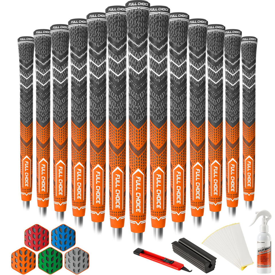 Full Choice Cross Corded Grips 13 Pack provide anti-slip stability for confident swings