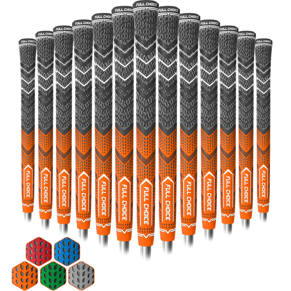 Full Choice cross corded grip emphasizes anti-slip performance for secure swings.