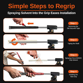 Full Choice deluxe set adds full regripping kit for DIY maintenance.