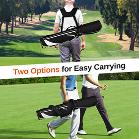 Full Choice bag showing four full-length dividers for organized clubs.