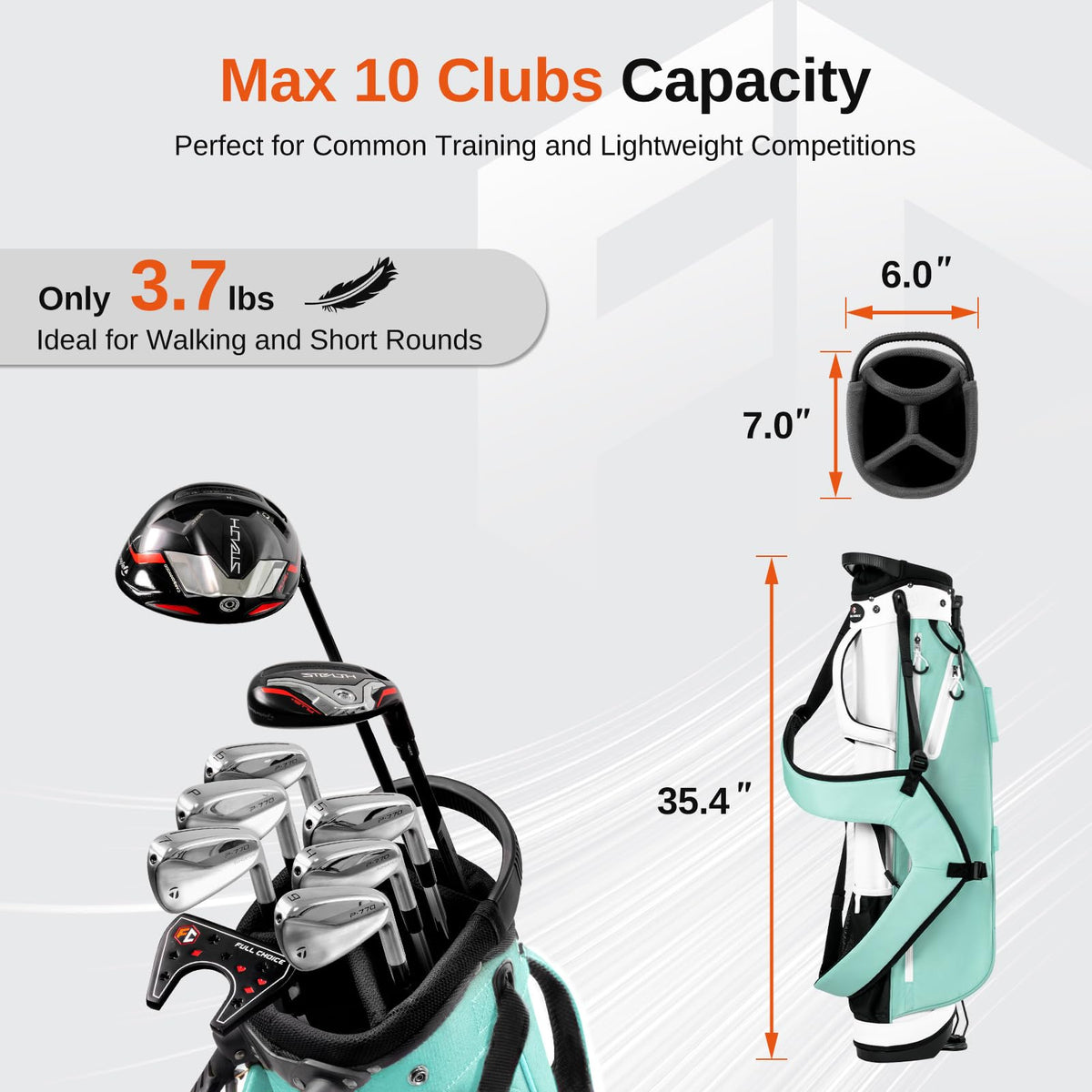 Full Choice ergonomic double straps provide comfortable carry over long days