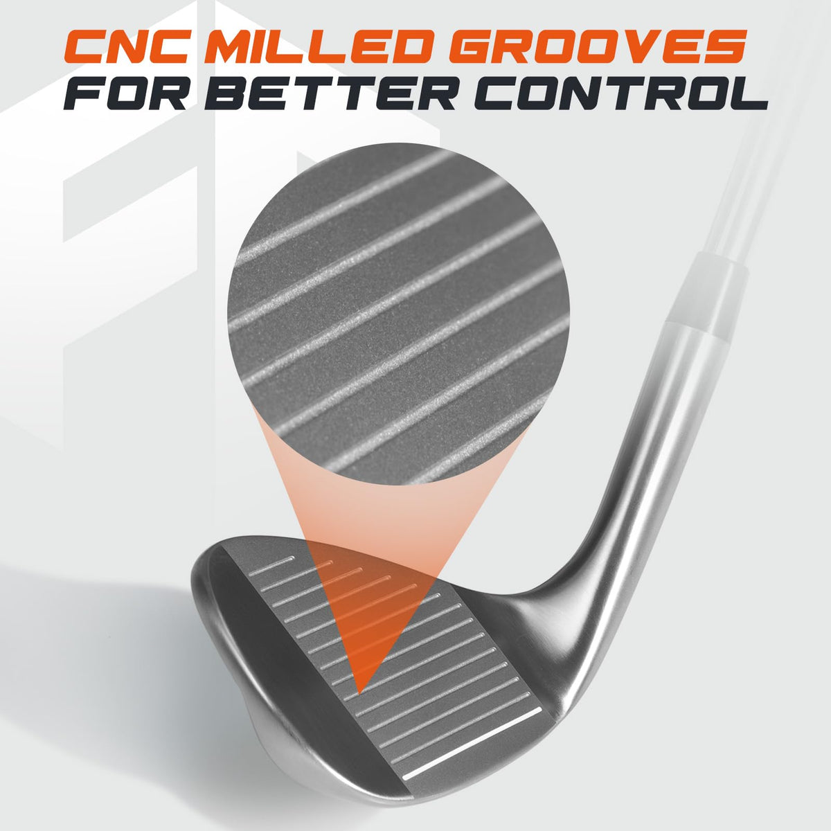 Full Choice golf wedge 52-degree offers precise control for bump-and-run shots.