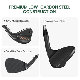 Full Choice wedge highlights step-shaped shaft for comfortable, precise feedback.