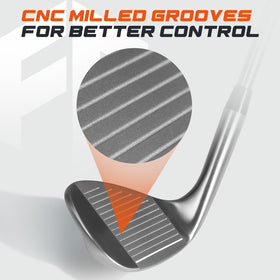 Full Choice golf wedge with 52° loft for reliable spin and stopping power.