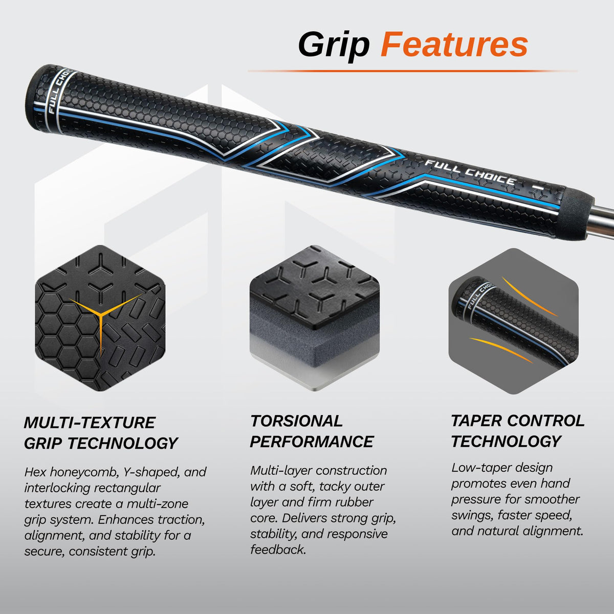 Full Choice grip tapes pack provides easy installation and durable adhesion