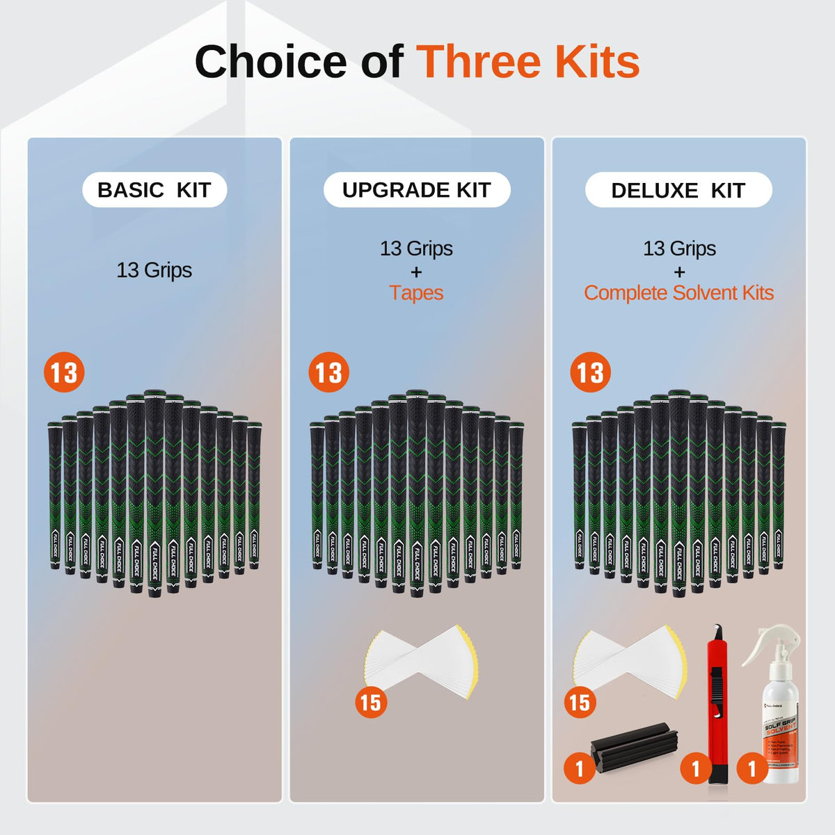Full Choice grips all-weather texture; reliable grip in any conditions.