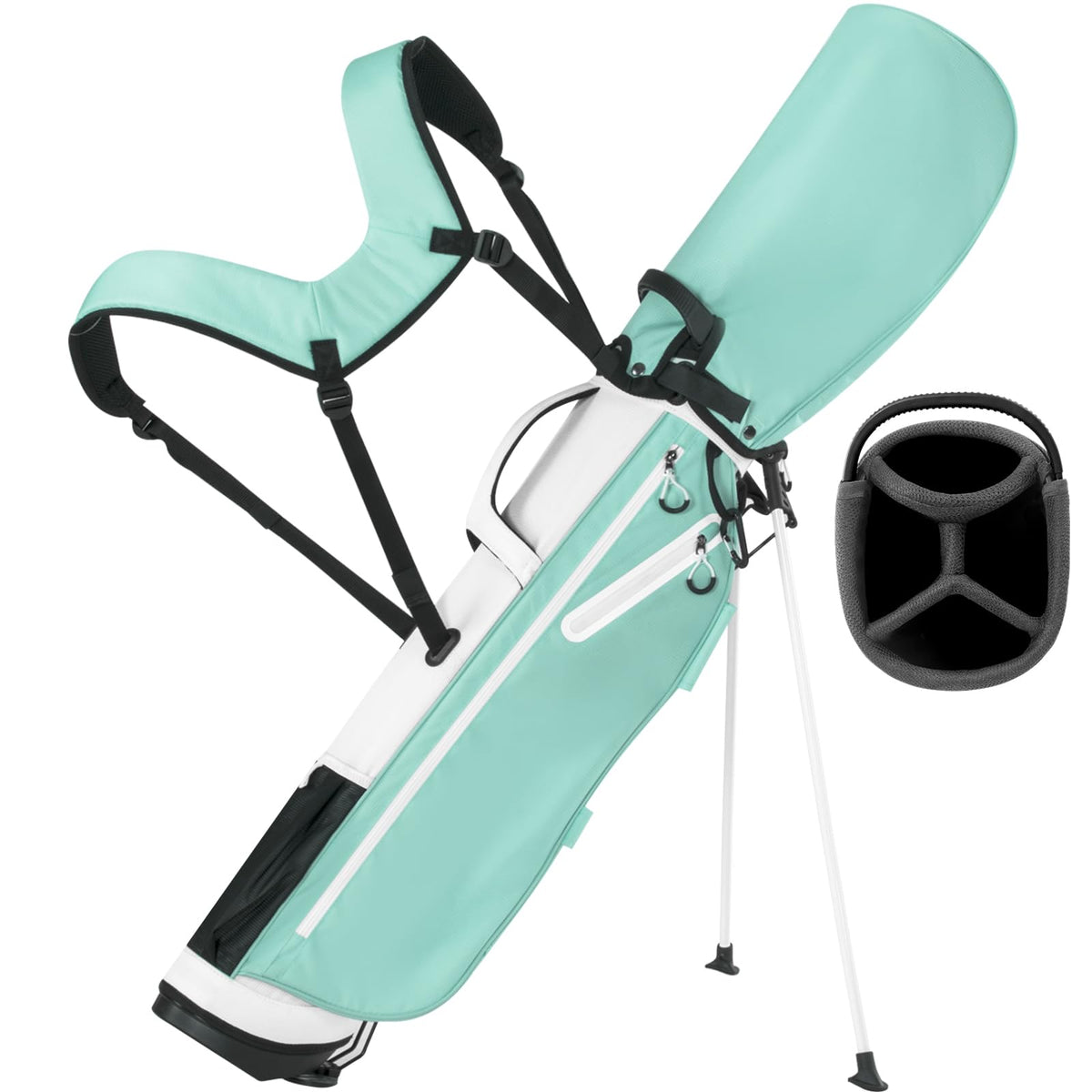 Full Choice lightweight stand bag with 4-way full-length dividers for easy club access