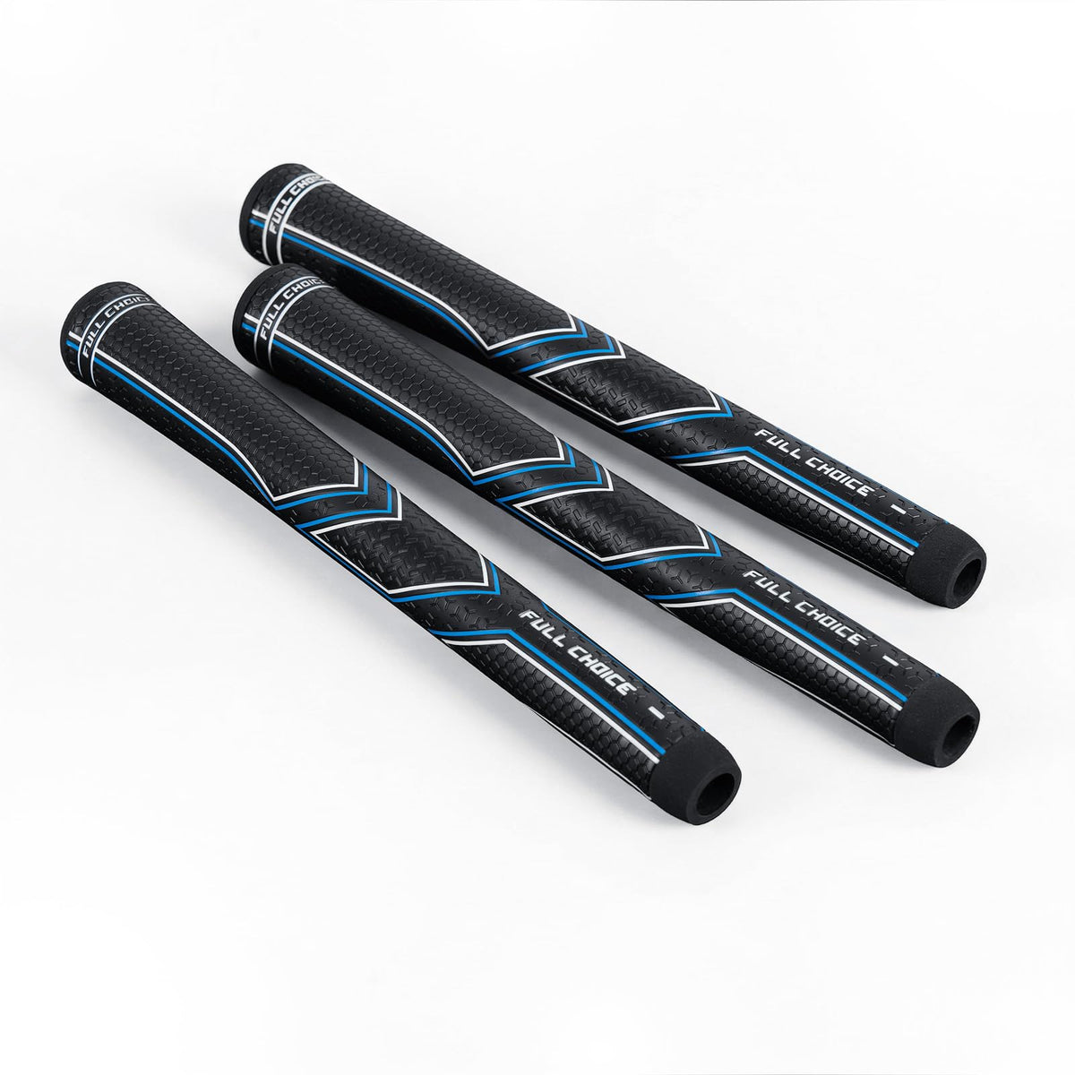 Full Choice oversized grip on irons improves control and reduces grip tension