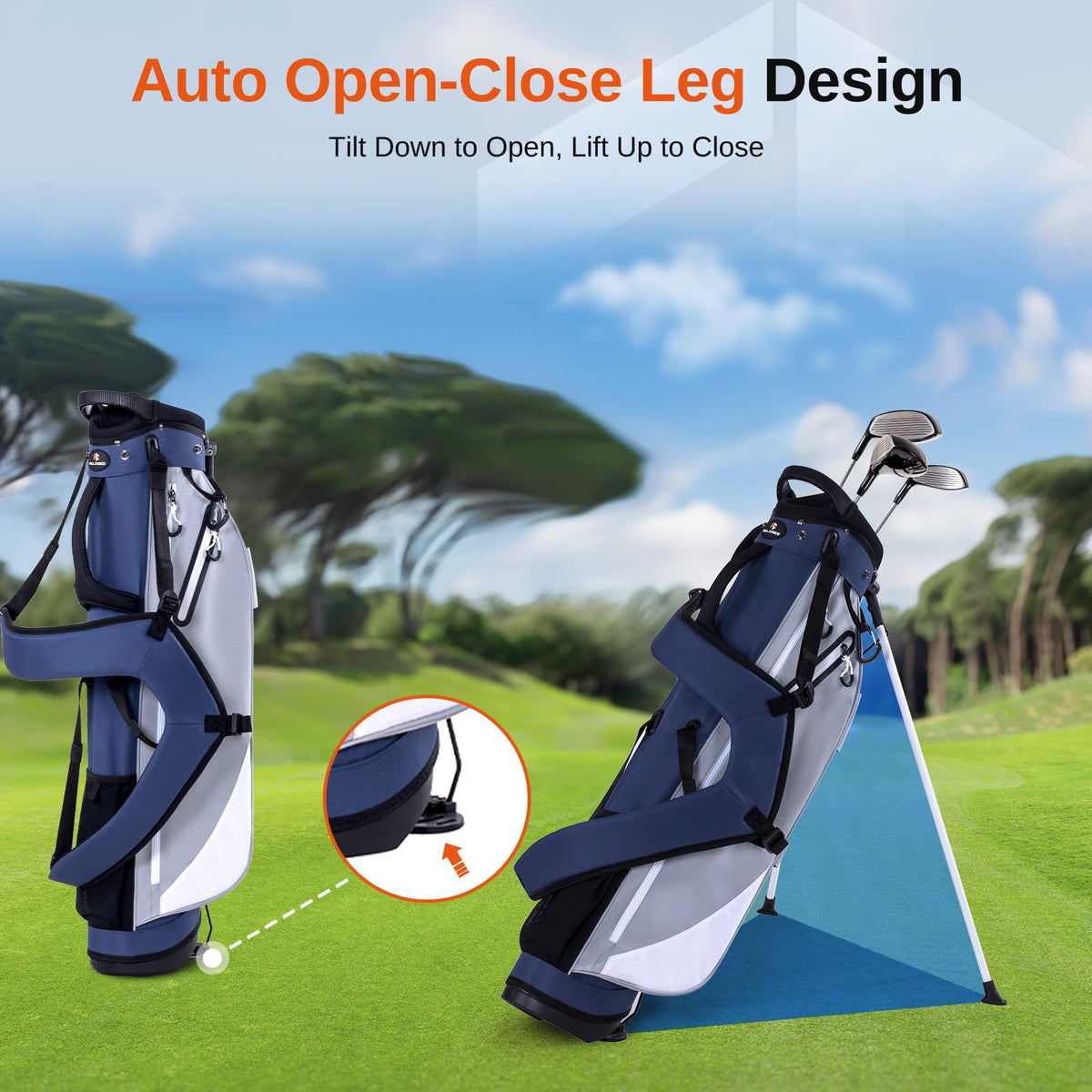 Full Choice rain cover protects gear during wet weather.