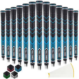 Full Choice rubber golf grips 13-pack blue, high-traction performance for steady, confident swings.