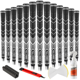 Full Choice rubber golf grips 13-pack packaging with non-slip all-weather performance