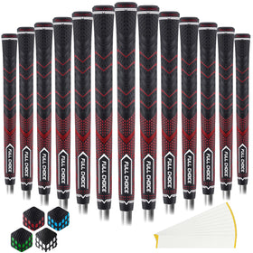 Full Choice rubber golf grips 13-pack deliver reliable traction for smooth swings.