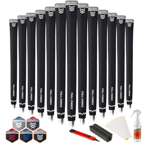 Full Choice 13-set rubber golf grips offer secure traction.