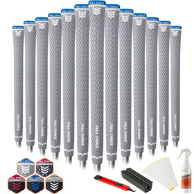 Full Choice rubber golf grips with textured surface for stronger traction.