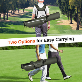 Full Choice stand bag with 4-way full-length dividers for tangle-free club access.