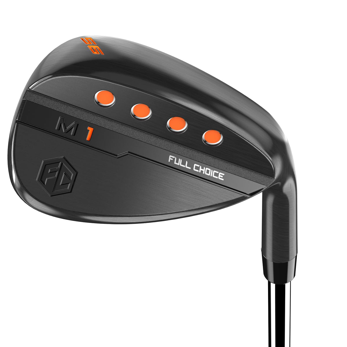 Full Choice 56-degree sand wedge close-up showing precise shaping for bunker shots.