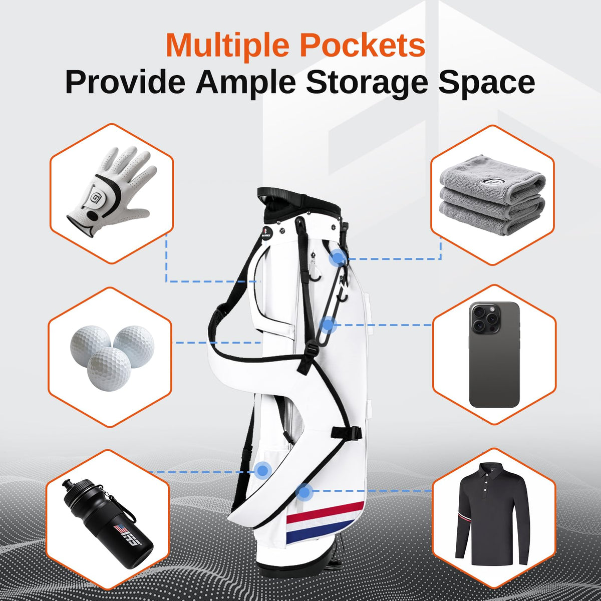 Full Choice ergonomic dual-strap design with hip pad for comfortable carry.