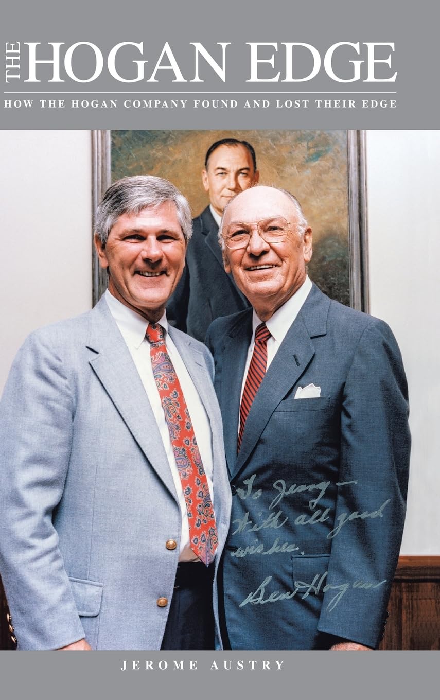 Fulton Books The Hogan Edge book cover, insight into golf industry history and leadership transitions.