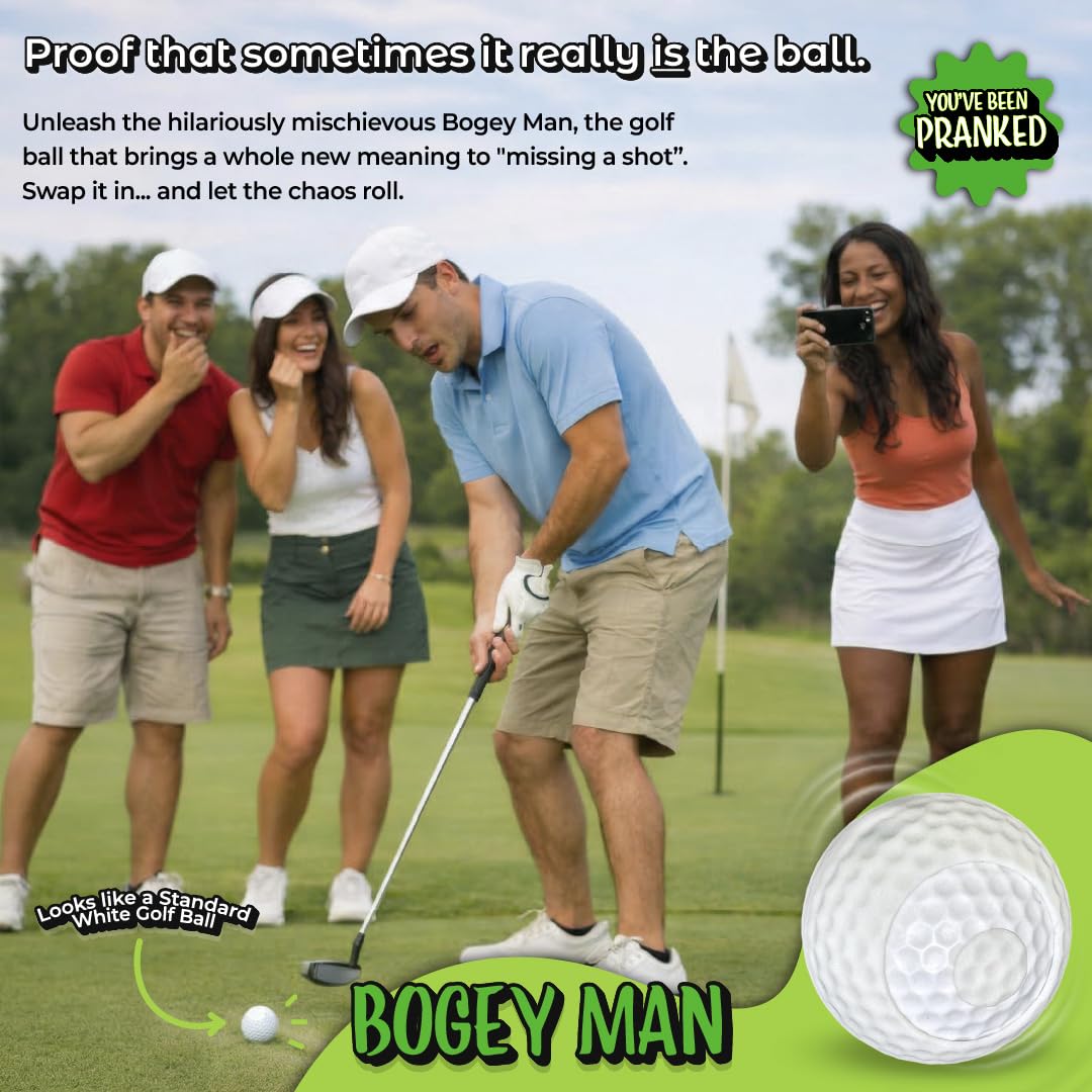 FUN delivery prank ball on green demonstrates delayed movement for lighthearted surprise