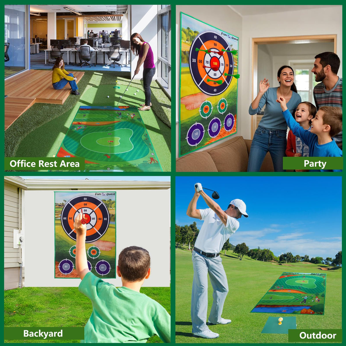 Fun Quest includes clubs and balls for immediate backyard golf sessions