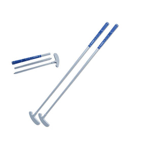 FUNGREEN two-way foldable blue putter assembled, portable practice companion.