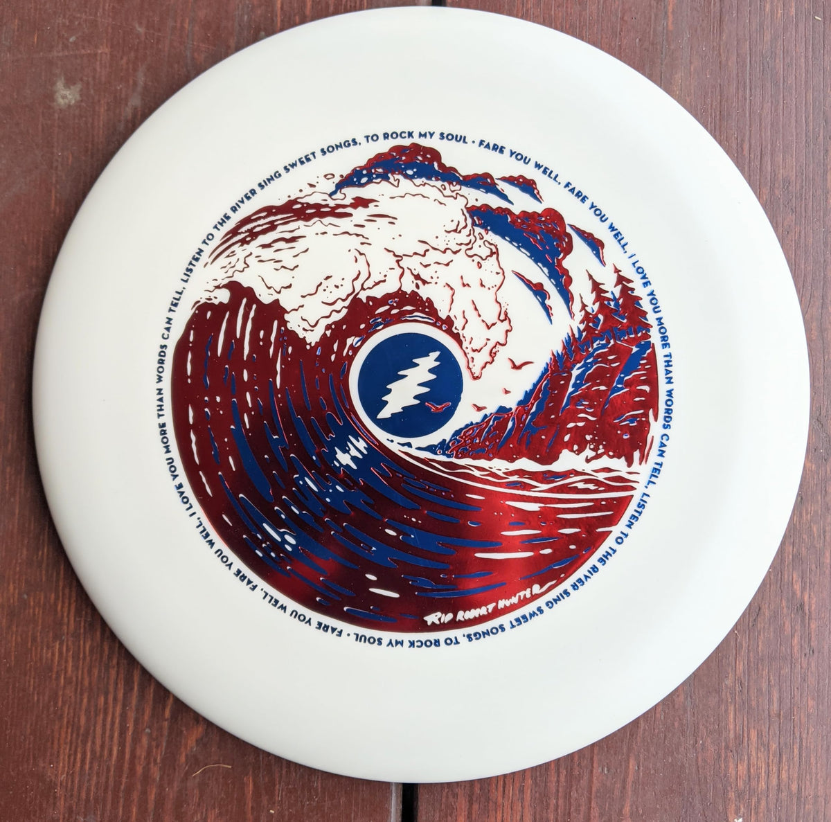 Funn & Frolic Gateway Brokedown Wizard Superglow 173gm disc, stable in wind for putts.