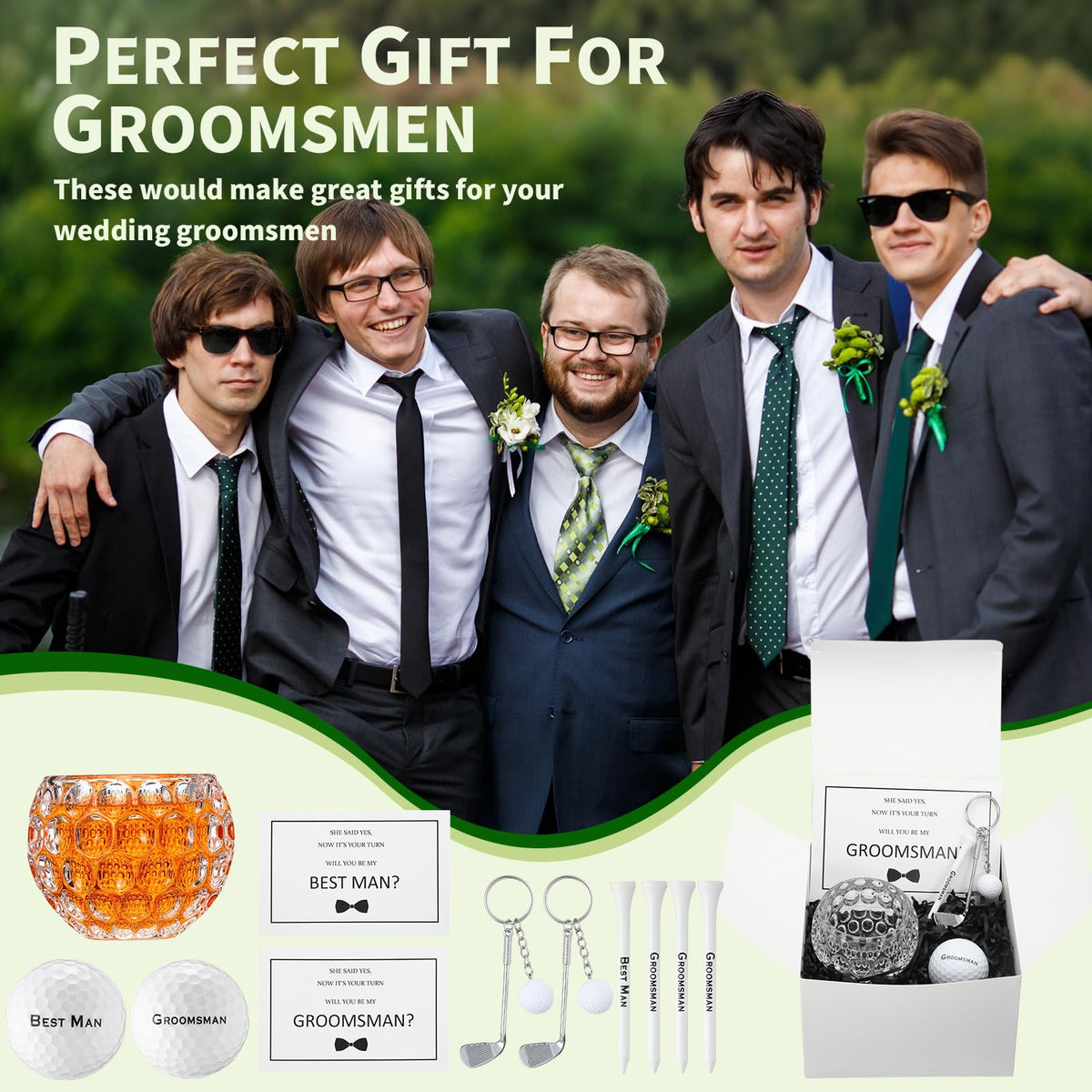 Funnymoom golf keychain combines utility with wedding day flair.