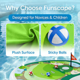 Funscape 12 sticky balls shown ready for fast-paced chipping challenges