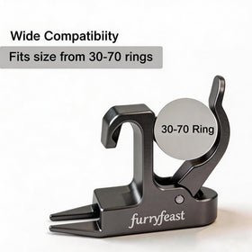 FurryFeast 30-70 ring gauge clip fits a wide range for quick access.