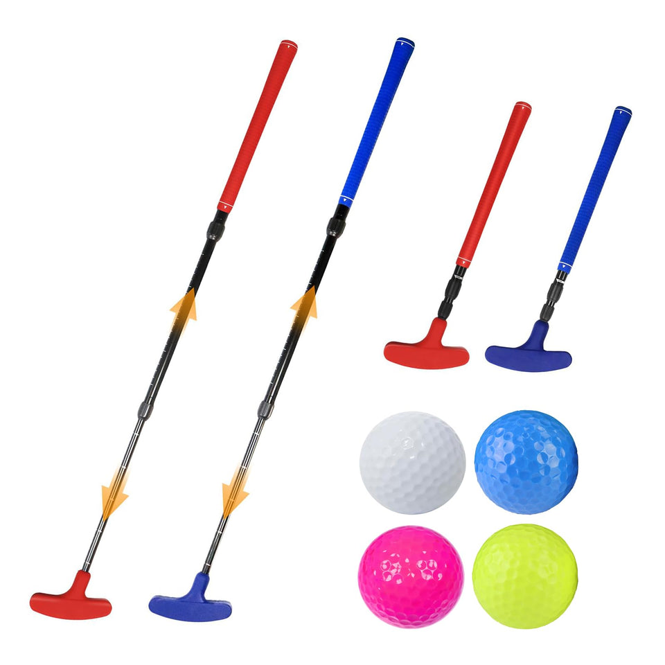 FUSSHIEN adjustable putter set 2pc for versatile practice at home or on the course.